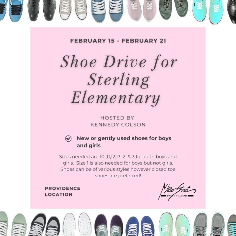 Shoe Drive collection for local students